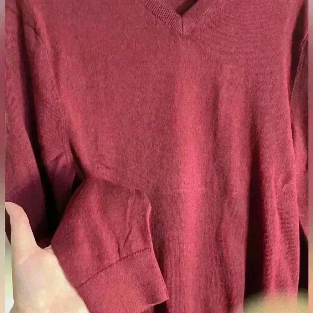 Banana Republic Mens Large Silk Cashmere Blend Pullover Jumper Sweater Luxury
